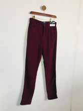 Load image into Gallery viewer, Hollister Women&#39;s Cotton Corduroy Trousers NWT | W28 UK10 | Red
