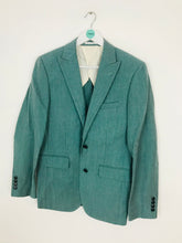 Load image into Gallery viewer, Reiss Men’s Fitted Linen Suit Jacket | S | Blue
