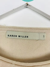 Load image into Gallery viewer, Karen Millen Womens Fitted Knit Collared Jumper | UK8 | Beige
