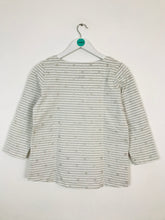 Load image into Gallery viewer, Joules Women’s Stripe Polka Dot Jersey T-shirt | UK10 | Grey
