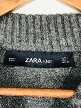 Load image into Gallery viewer, Zara Women&#39;s Crystal-like detailing Jumper | L UK14 | Grey

