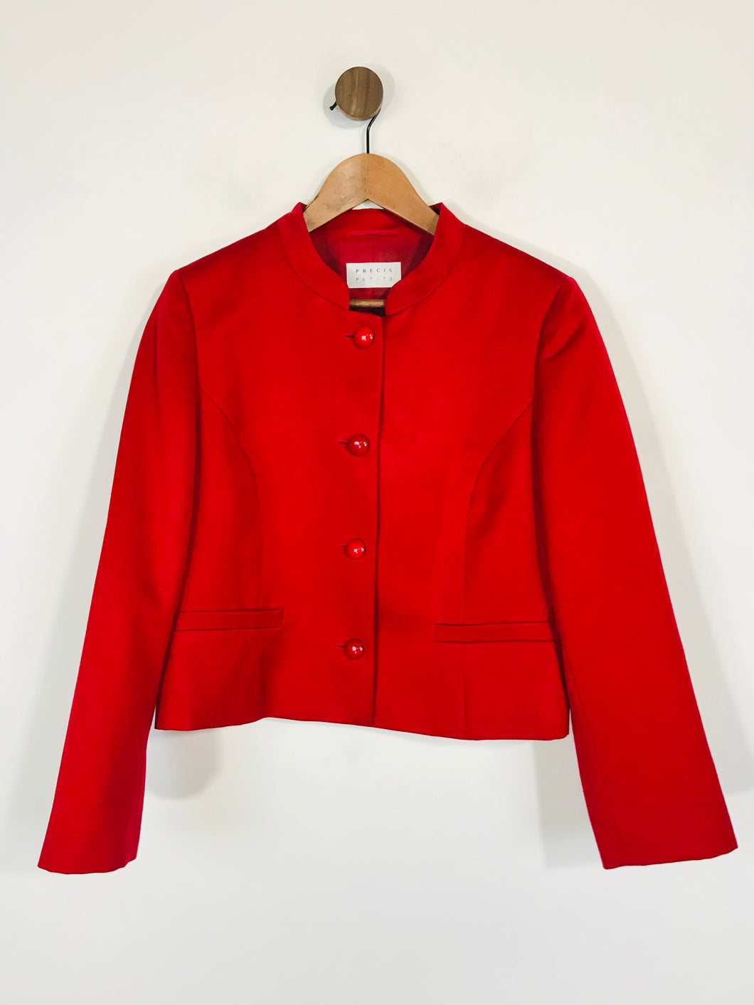 Precis Women's Wool Blazer Jacket | UK14 | Red