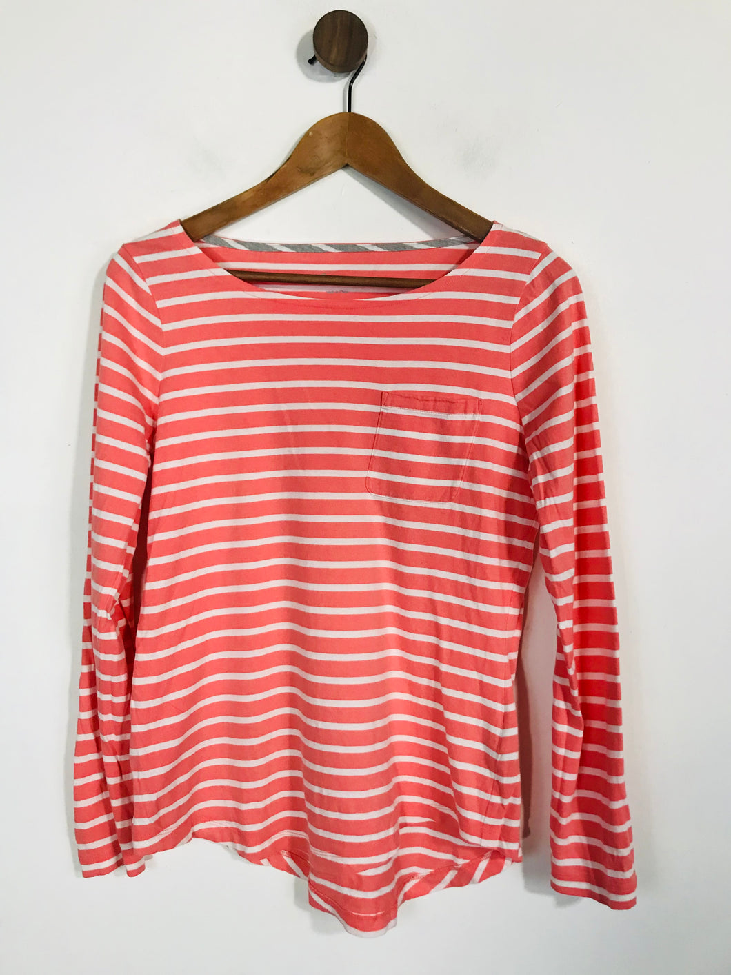 Boden Women's Striped Long Sleeve T-Shirt | UK10 | Pink