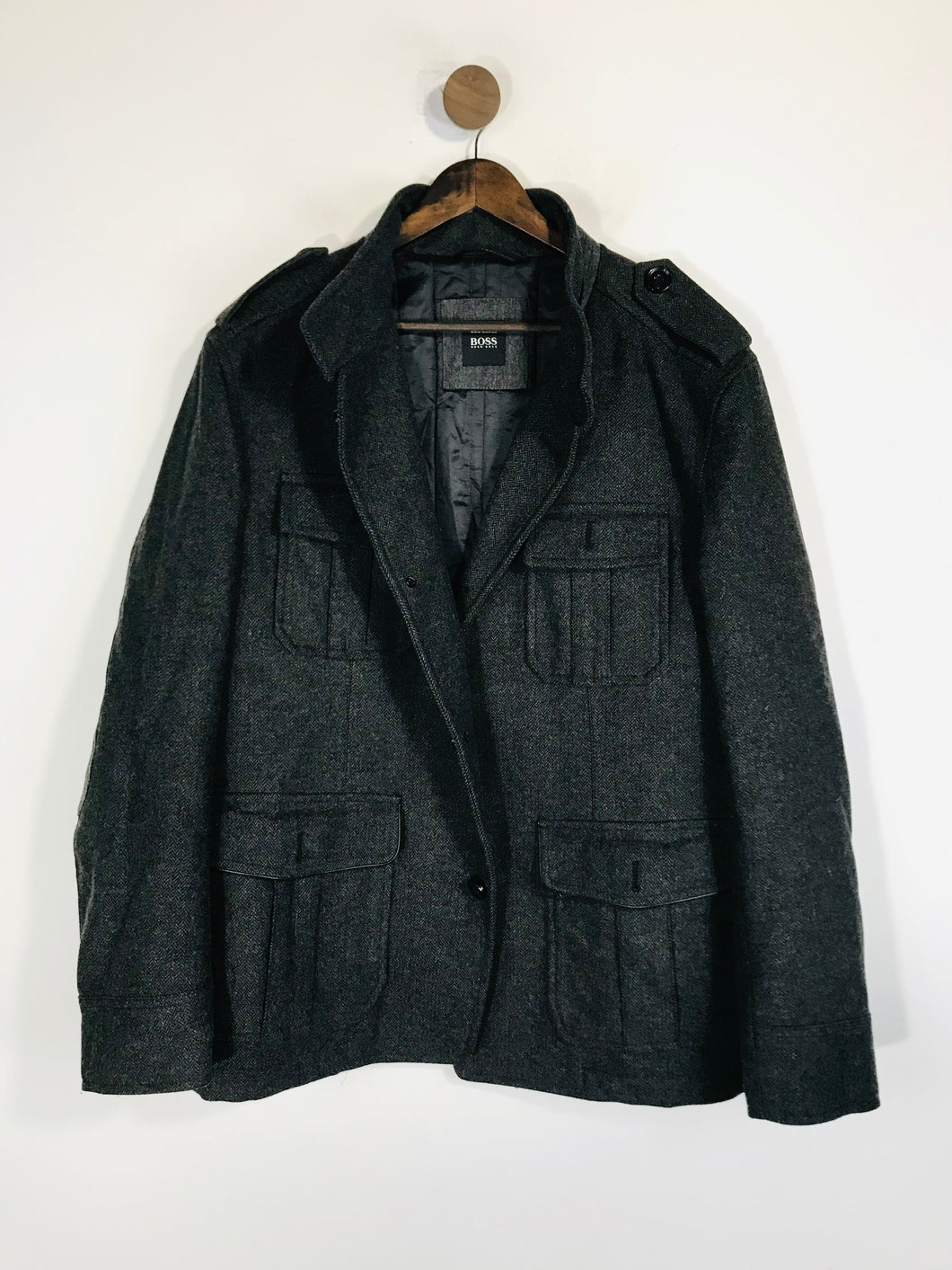 Hugo Boss Men's Overcoat Coat | UK56 | Grey