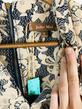Load image into Gallery viewer, Jolie Moi Women&#39;s Lace Sheath Dress | UK8 | Blue
