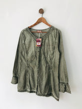 Load image into Gallery viewer, Joe Browns Women&#39;s Lace Button Up Blouse NWT | UK14 | Grey
