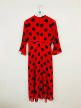 Load image into Gallery viewer, Hobbs Women’s Polka Dot Maxi Dress | UK8 | Red

