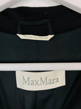 Load image into Gallery viewer, Max Mara Womens Longline Wool Overcoat | UK14 | Black
