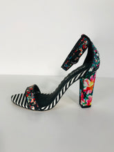 Load image into Gallery viewer, Aldo  Women&#39;s Floral Striped Heels NWT | UK6 | Black
