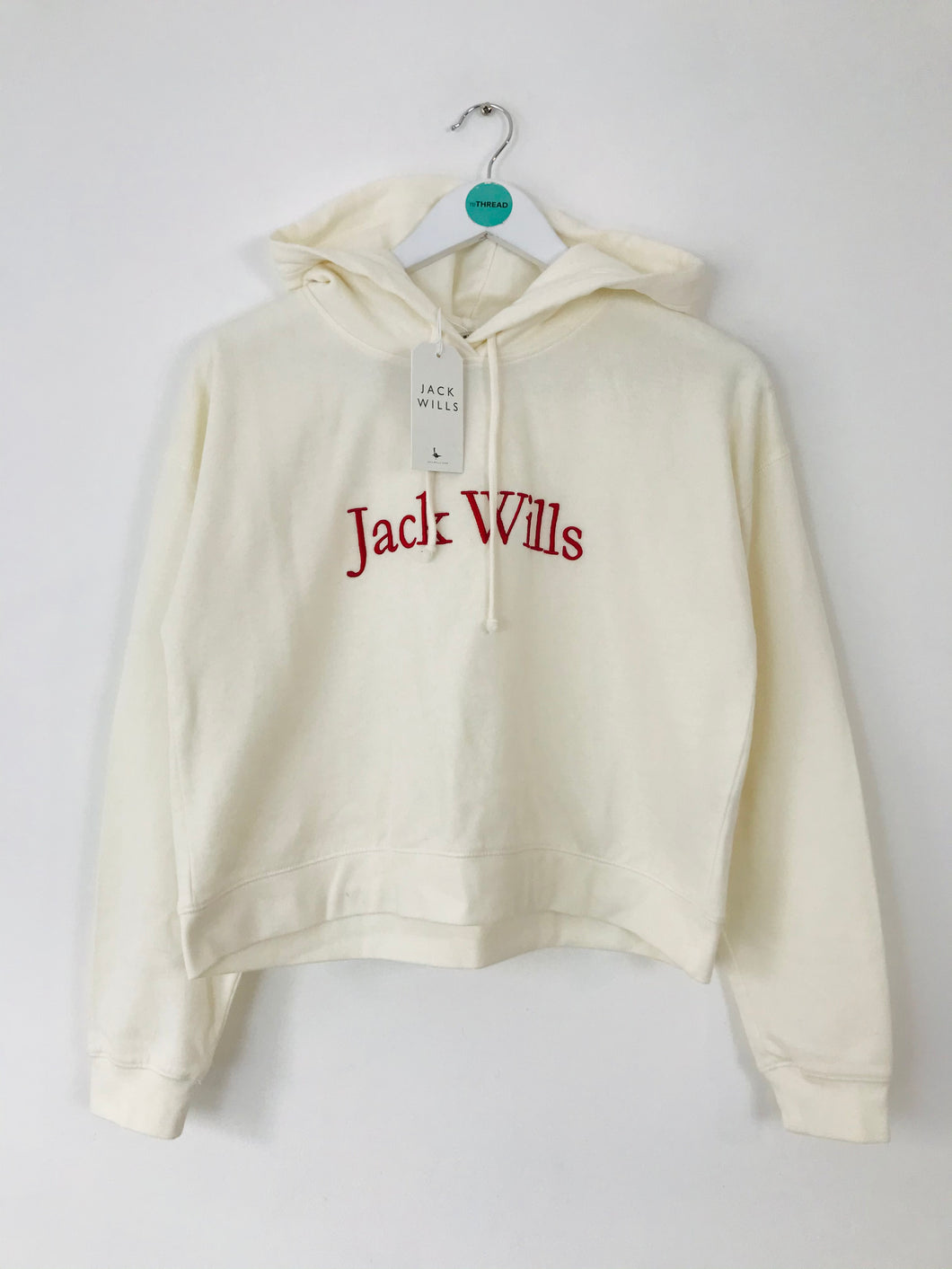 Jack Wills Women’s Fleece Lined Hoodie With Tags | UK12 | White