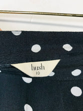 Load image into Gallery viewer, Hush Women&#39;s Polka Dot Midi Skirt | UK10 | Black
