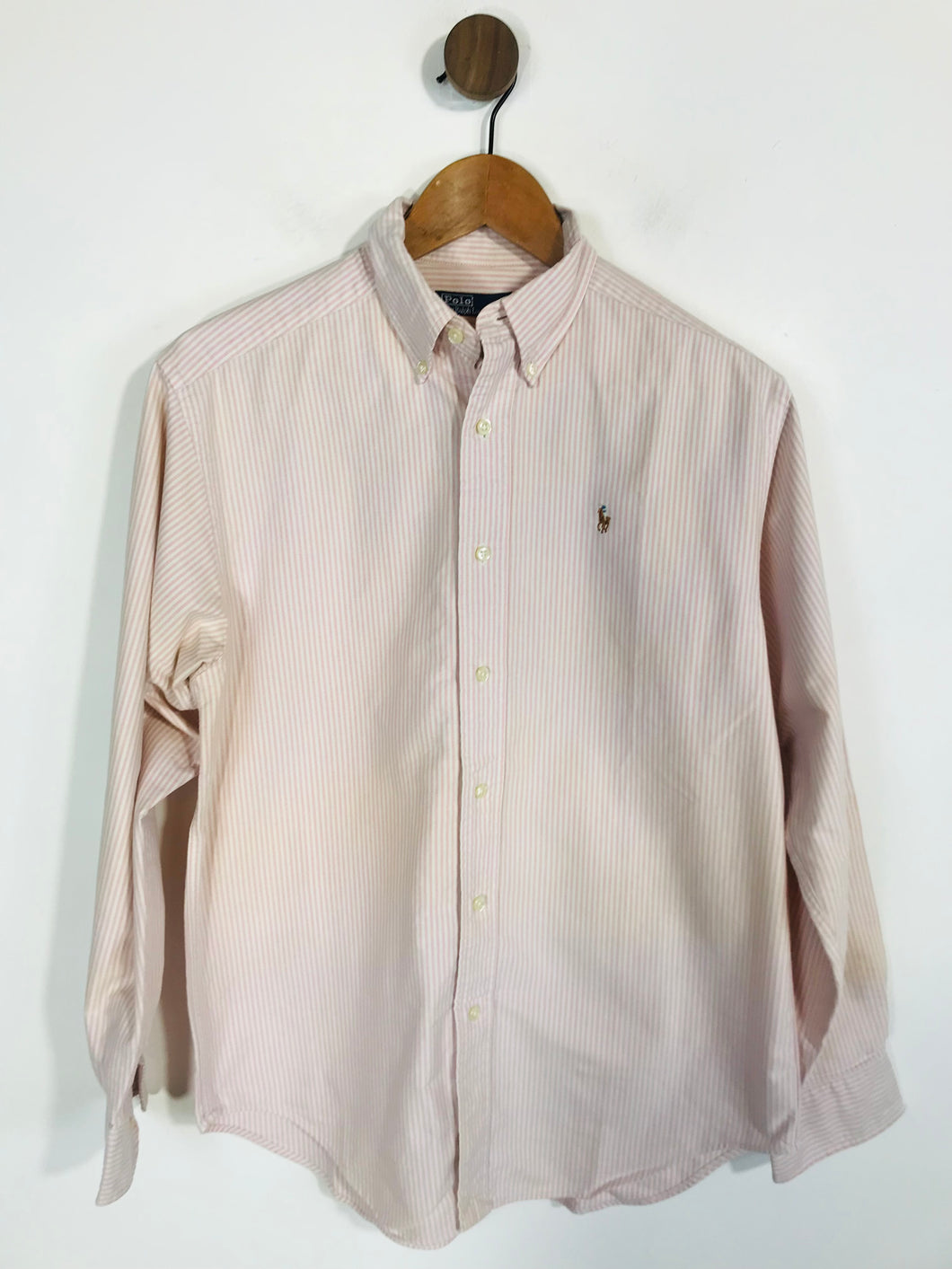 Ralph Lauren Men's Striped Button-Up Shirt | 18 | Pink