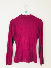 Load image into Gallery viewer, Pure Collection Women’s Draped Wrap Long Sleeve Top | UK14 | Burgundy Red

