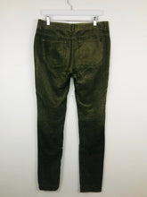 Load image into Gallery viewer, Tommy Hilfiger Womens Corduroy Slim Leg Trousers | UK10 W34” L33” | Green
