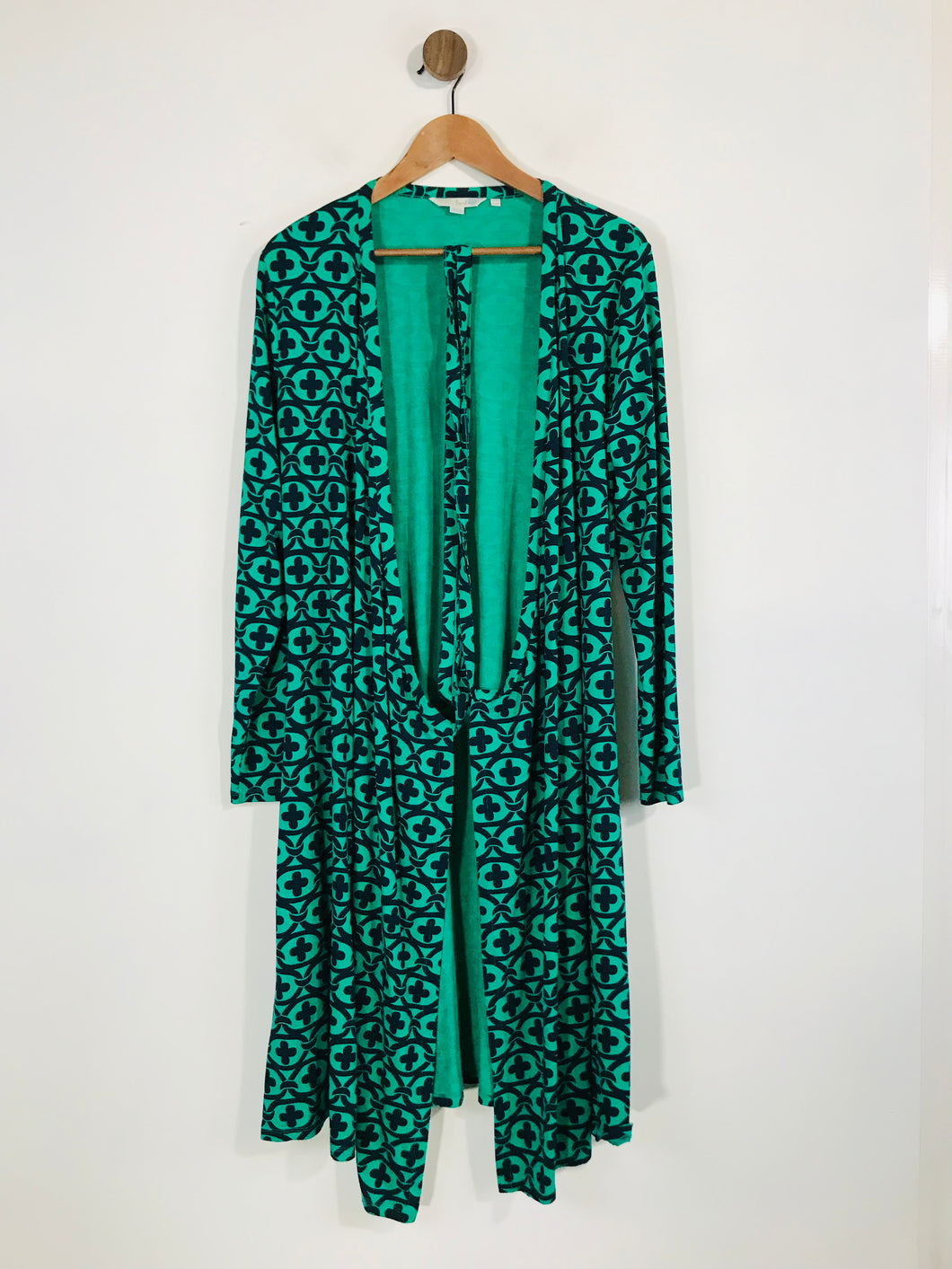 Boden Women's Floral Long Sleeve Wrap Dress | UK18 | Green