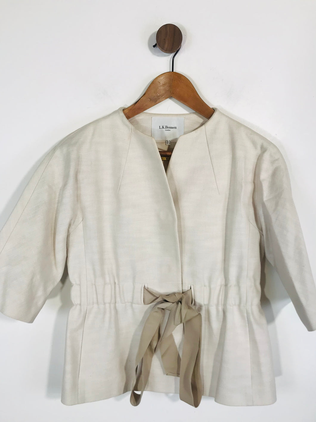 L.K Bennett Women's Linen Blazer Jacket | UK10 | White