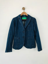 Load image into Gallery viewer, United Colors of Benetton Women&#39;s Denim Blazer Jacket | UK12 | Blue
