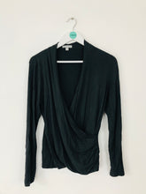 Load image into Gallery viewer, Pure Collection Women’s Draped Wrap Long Sleeve Top | UK14 | Black
