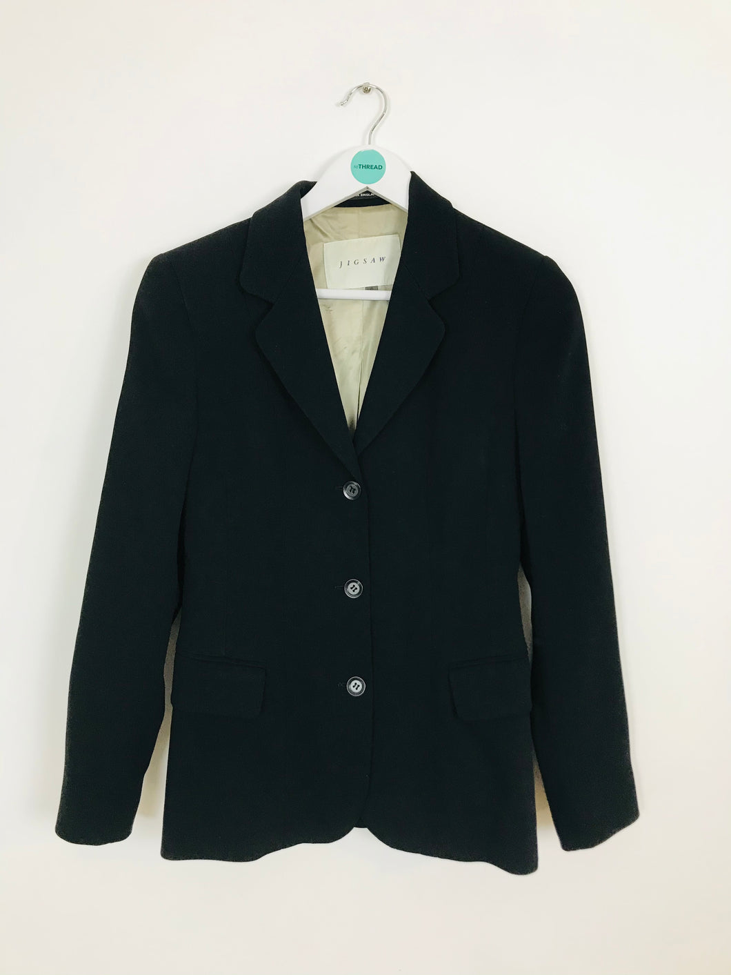 Jigsaw Women’s Wool Tailored Suit Jacket | UK10 | Black