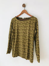 Load image into Gallery viewer, Orla Kiely Women&#39;s Long Sleeve Patterned T-Shirt | L UK14 | Green
