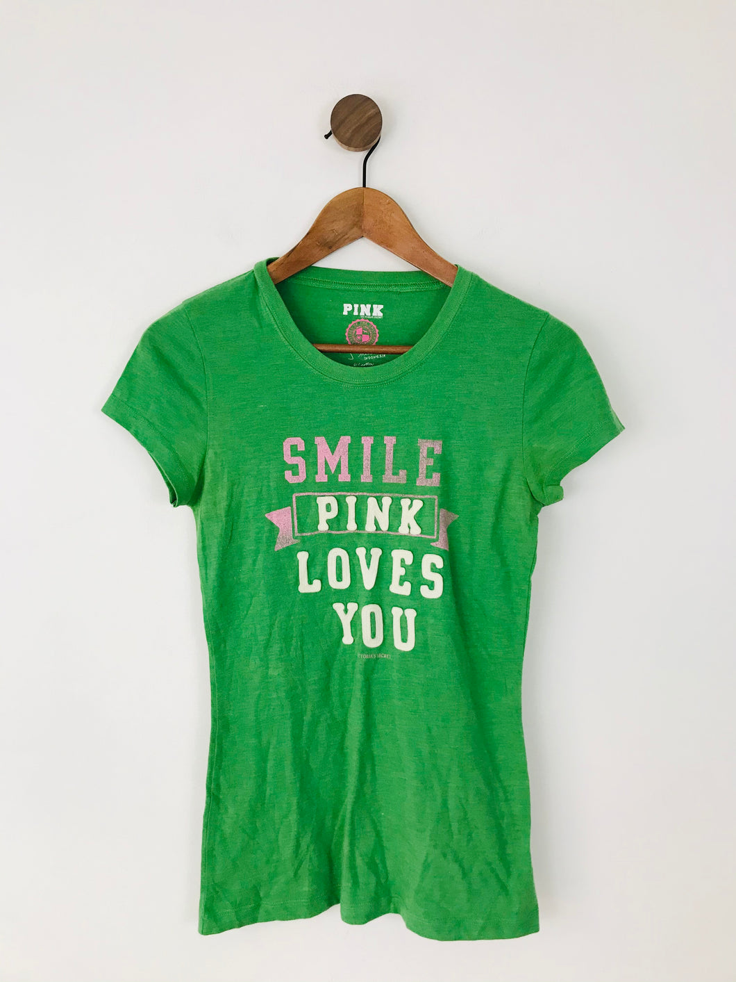 Victoria’s Secret PINK Women’s Graphic T-Shirt | S | Green