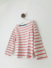 Load image into Gallery viewer, John Lewis Kid’s Long Sleeve Striped T-Shirt | 6 Years | White
