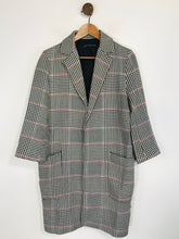 Load image into Gallery viewer, Zara Women&#39;s Houndstooth Check Trench Coat | S UK8 | Multicoloured
