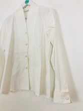Load image into Gallery viewer, Rayure Paris Women’s Button Collarless Shirt | 42 UK14 | White
