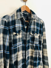 Load image into Gallery viewer, American Eagle Men&#39;s Cotton Check Button-Up Shirt | S | Blue
