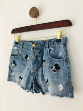 Load image into Gallery viewer, Mango Kid&#39;s Micky Mouse Denim Shorts | 9-10 Years | Blue
