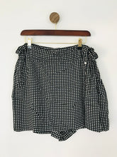 Load image into Gallery viewer, Mango Women&#39;s Check, Skort Mini Shorts | L | Black
