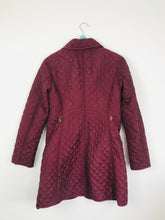 Load image into Gallery viewer, Hobbs Womens Quilted Longline Jacket | UK8 | Burgundy

