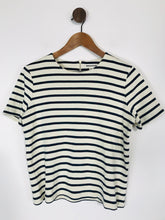 Load image into Gallery viewer, Whistles Women&#39;s Striped High Neck T-Shirt | UK10 | White
