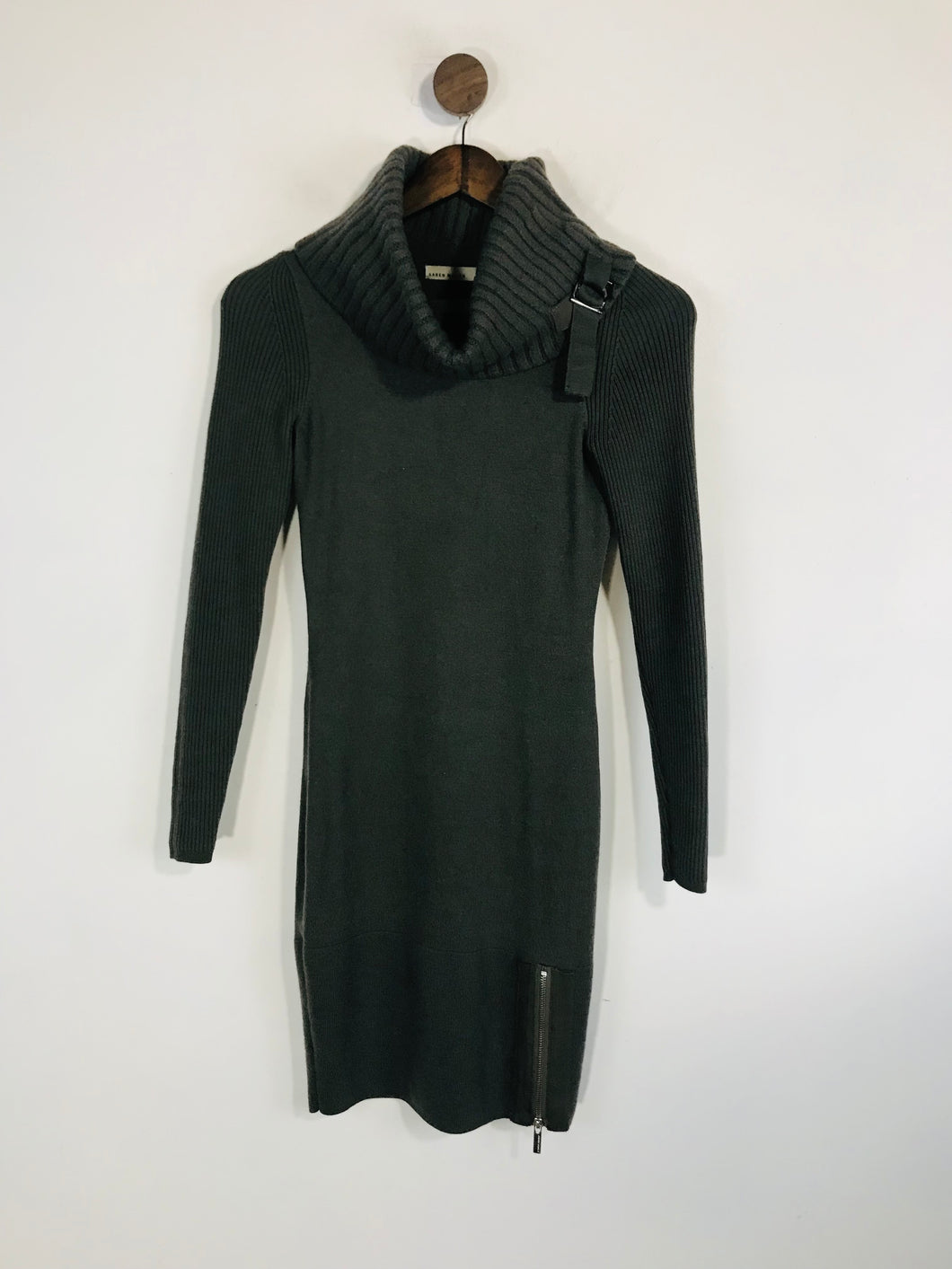 Karen Millen Women's Knit Roll Neck Bodycon Dress | 1 | Grey
