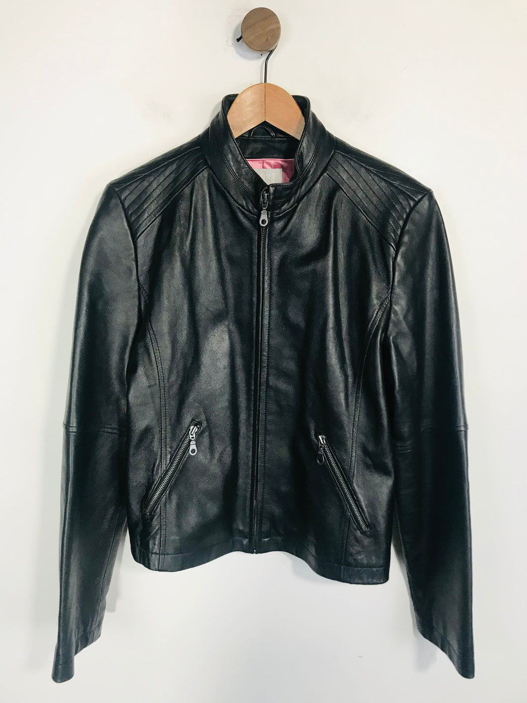 Wilson’s Leather Women's Leather Bomber Jacket | L UK14 | Black