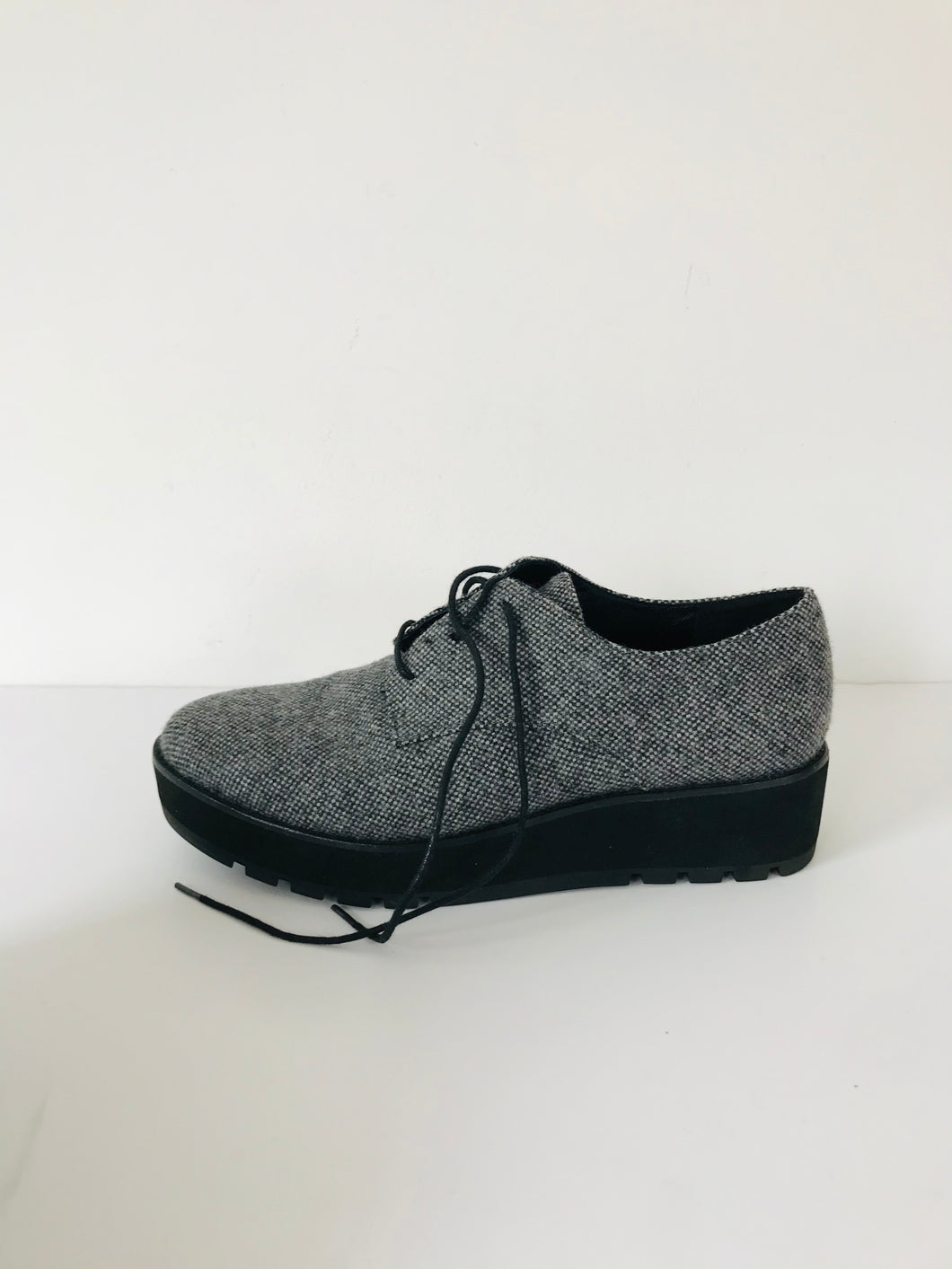 Eileen Fisher Women’s Platform Flat Lace-Up Shoes | US9 UK7 | Grey