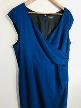 Load image into Gallery viewer, Alexon Women&#39;s Pleated Sheath Dress | UK18 | Blue
