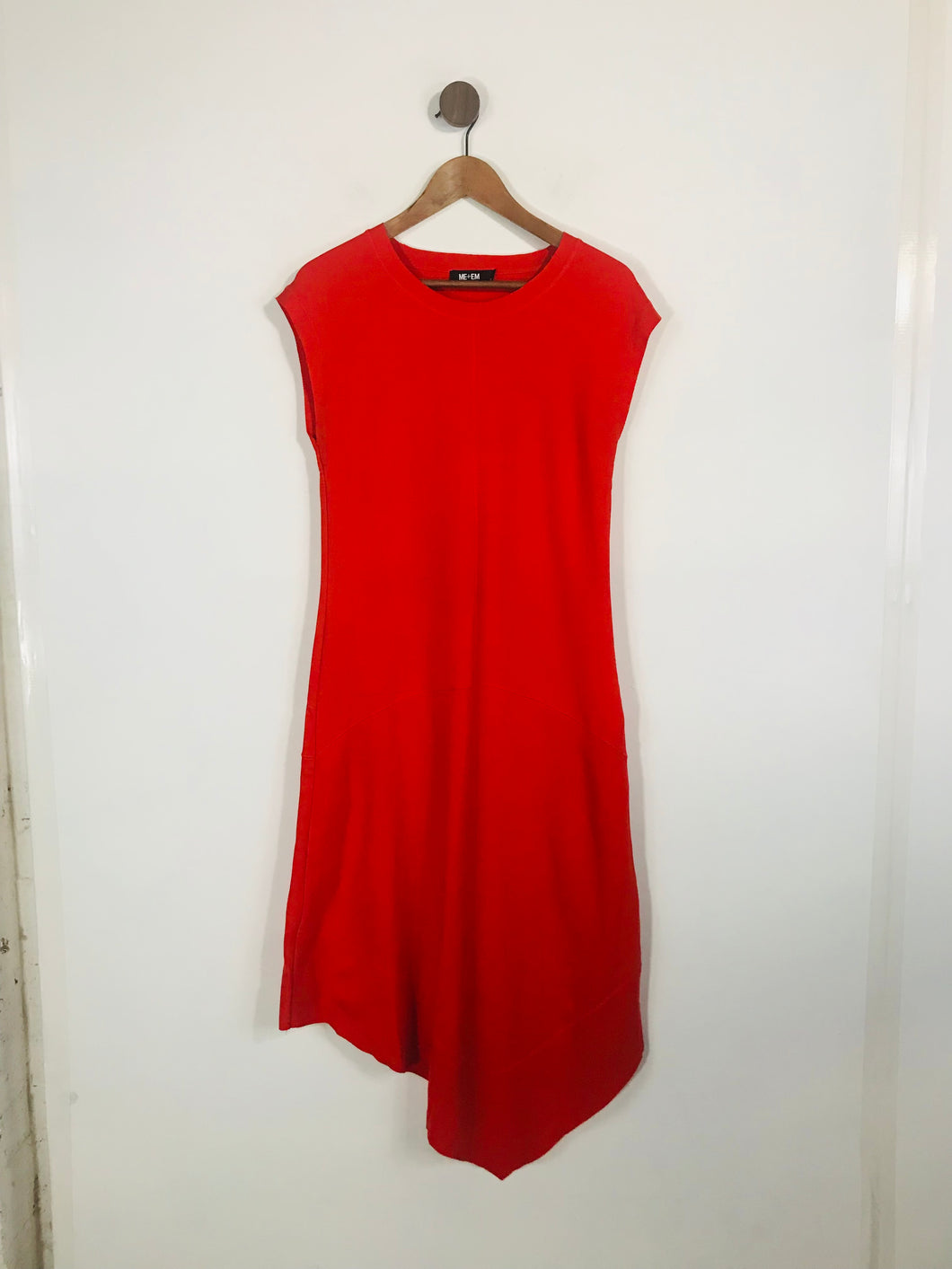 ME+EM Women's T-shirt material Rough cut Maxi Dress | UK10 | Red