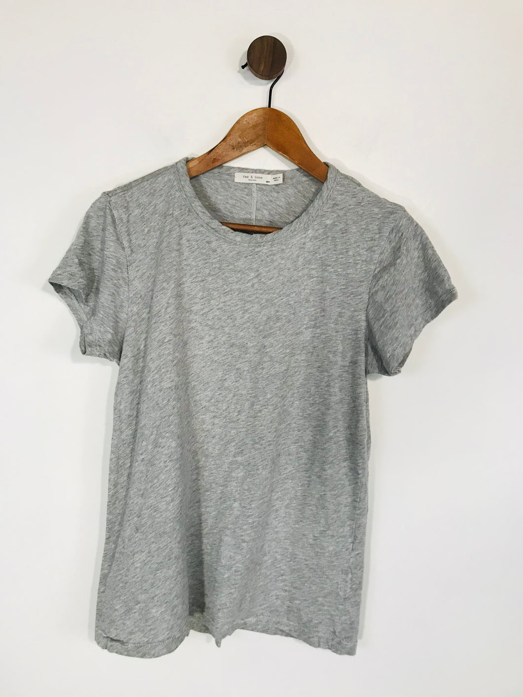 Rag & Bone Women's Cotton T-Shirt | S UK8  | Grey