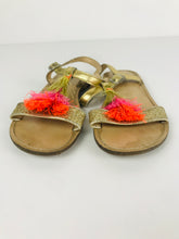 Load image into Gallery viewer, Boden Kid&#39;s Boho Glittery Sandals | EU31 UK12 Kids | Yellow
