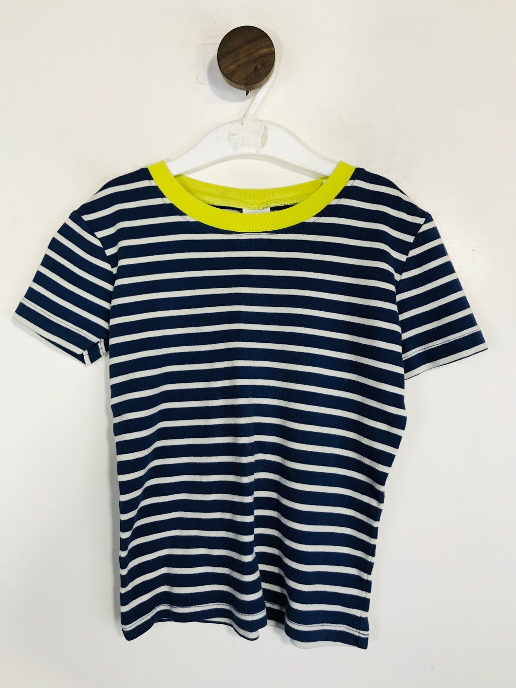 Mini Boden Kid's Striped T-Shirt | 7 years | Blue