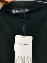 Load image into Gallery viewer, Zara Women&#39;s Cotton Smart Chinos Trousers NWT | M UK10-12 | Black
