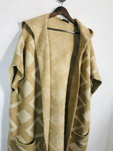 Load image into Gallery viewer, Zara Women&#39;s Knit Hooded Short Sleeve Overcoat Coat | M UK10-12 | Beige
