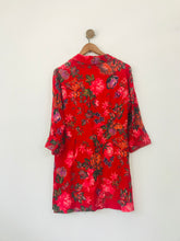 Load image into Gallery viewer, Zara Women&#39;s Floral Mini Shirt Dress | XL UK16 | Red
