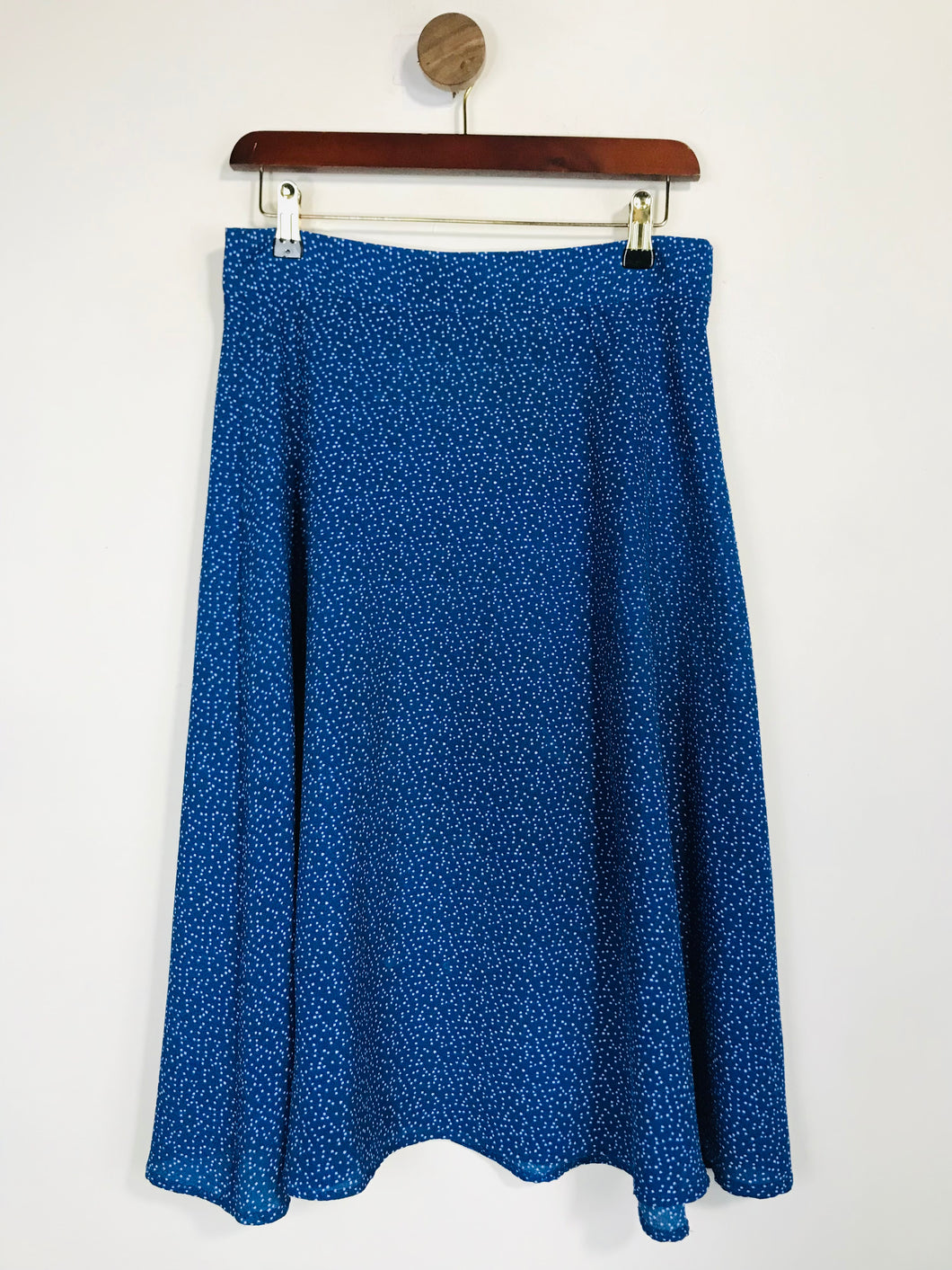 Øst Oest London Women's Polka Dot A-Line Skirt | M UK10-12 | Blue