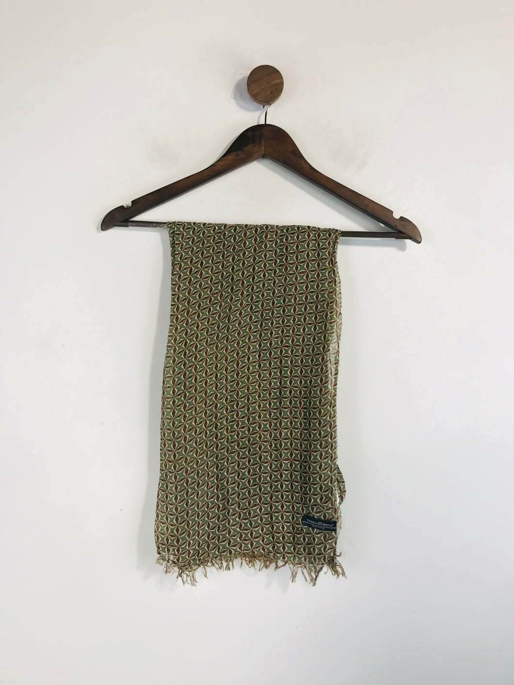 Terra Di Siena Women's Cotton Linen Scarf | OS | Green