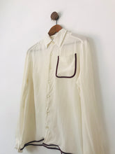 Load image into Gallery viewer, Daniel W. Fletcher Women&#39;s Silk Button Up Blouse  | L | White
