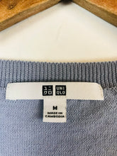 Load image into Gallery viewer, Uniqlo Women&#39;s Wool V-Neck Jumper | M UK10-12 | Blue
