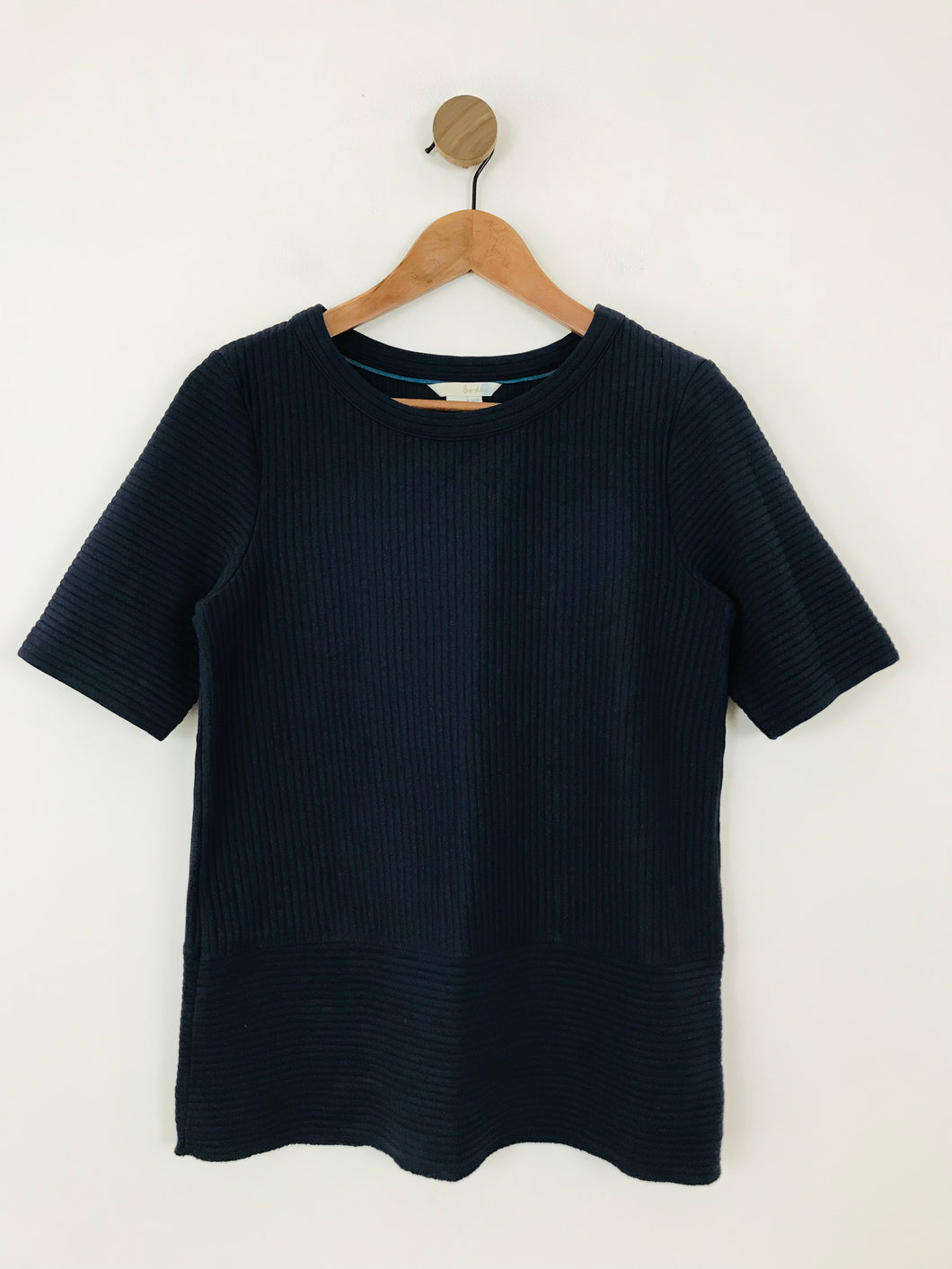 Boden Women's Ribbed T-Shirt | UK10 | Blue