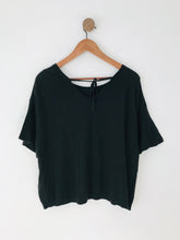 Load image into Gallery viewer, Fat Face Women&#39;s Lightweight Knit T-Shirt | UK14 | Black
